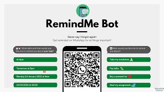 RemindMe Bot  WhatsApp Reminders Setting a Reminder [upl. by Soo]