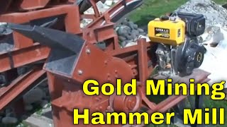 Small Diesel Hammer Mill For PulverizingGrinding GoldQuartz Ore [upl. by Elbas257]