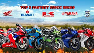 Top 5 Fastest 600CC Motorcycles 2022  CBR 600RR vs R6 vs ZX6R vs GSXR600 vs Agusta F3 675 [upl. by Angadreme]