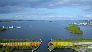 The Veluwemeer Aqueduct Netherlands Unique Water Bridge [upl. by Nerual]