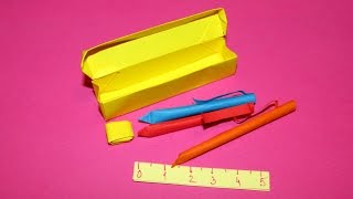 Origami  Plumier stylo ✒️ règle 📏 et gomme à effacer pour la poupée [upl. by Llebana]