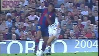 Fantastic Goal from Ronaldinho Barcelona against Sevilla 2003 [upl. by Hiasi621]