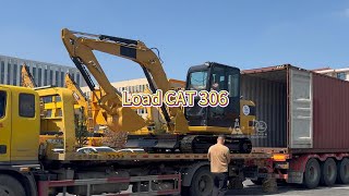 Shipping  CAT 306 mini excavators to North America  ShiWen Construction Machinery Co [upl. by Holly]