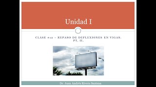 Clase 12 Repaso de deflexiones en vigas Pt II [upl. by Dumah]