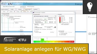 Solaranlage anlegen für WGNWG DIN 18599 [upl. by Orsa]