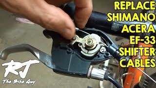 Replace Shift Cable In Shimano Acera EF33 Trigger Shifters [upl. by Nmutua532]