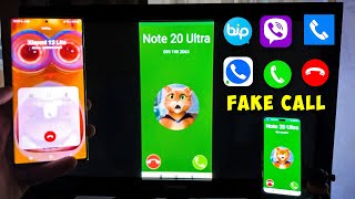 MI Stick Miracast Call ACR Phone  Viber  Zangi  FacetoCall  BiP  Fake Call Xiaomi13 vs Note 20U [upl. by Cchaddie]