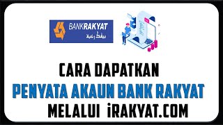 Cara Dapatkan Penyata Akaun Bank Rakyat Secara Online  Statement account bank rakyat [upl. by Candida]