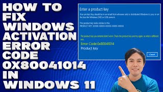 How To Fix Windows Activation Error Code 0x80041014 in Windows 1011 Solution [upl. by Lleuqram225]