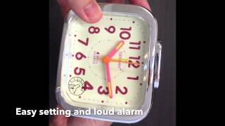 JCC Two Alarm Sound LED Night Light Quartz Analog Alarm Clock Unboxing and Review  TB112 [upl. by Krisha]