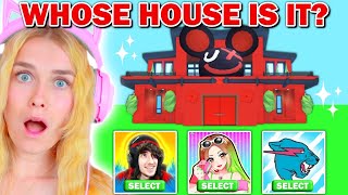 Guessing YOUTUBERS HOUSES In Adopt Me Roblox [upl. by Osanna]