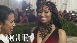 Nicki Minaj on Tempting Men at the Met Gala  Met Gala 2018 With Liza Koshy  Vogue [upl. by Blondelle174]