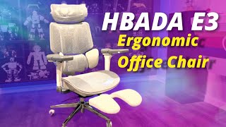 Hbada E3 Ergonomic FUTURISTIC Office Chair  Unboxing amp Review [upl. by Zurkow644]