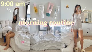 realistic 9AM MORNING ROUTINE 🎀 healthy habits working out productive amp aesthetic vlog [upl. by Divadleahcim]