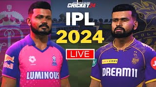 IPL 2024 RR vs KKR T20 Match  Cricket 24 Live  Shree Gamerz [upl. by Atinahc998]