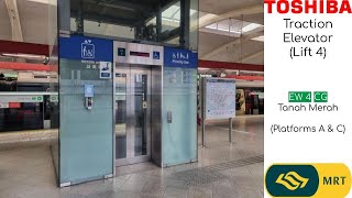 Toshiba Traction Elevator at Tanah Merah MRT Station Lift 4 [upl. by Waylin]