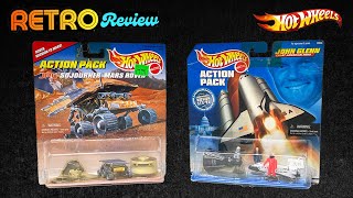 Retro Review Hot Wheels Action Pack Sojourner Mars Rover amp John Glenn Space Shuttle Discovery Sets [upl. by Felton]