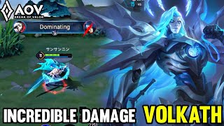 AOV  VOLKATH GAMEPLAY  INCREDIBLE DAMAGE  ARENA OF VALOR LIÊNQUÂNMOBILE ROV COT [upl. by Penny]