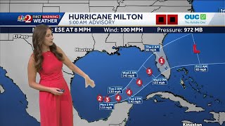 Milton now a Category 2 storm expected to strengthen to major hurricane status today [upl. by Baoj293]