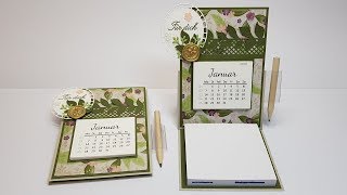 Anleitung AufstellTischkalender mit KalenderDatei zum Ausdrucken │StampinUp® [upl. by Jankell]