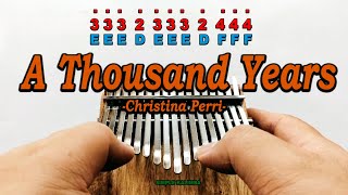 A Thousand Years By Christina Perri  Kalimba Easy Practice [upl. by Epperson996]