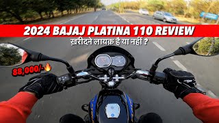 New Bajaj Platina 110 Detailed Ride Review  Price Features Mileage Top Speed [upl. by Leruj]