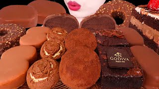 ASMR MUKBANG｜CHOCOLATE PARTY GODIVA ICE CREAM PAVE CHOCOLATE MOCHI TICO CAKE 초콜릿파티 고디바 아이스크림먹방 [upl. by Jopa]