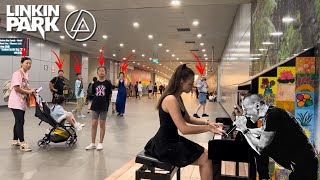 I played LINKIN PARK  NUMB on piano in public [upl. by Imekawulo]