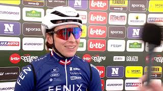 Lotto Ladies Cycling Cup 2024  GP Le Samyn des Dames  Reactie Christina Schweinberger [upl. by Llerrac]