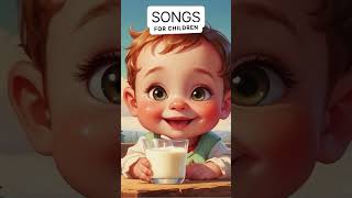 Song about Milk quotWhite Milk Glassquot  Best Kids Songs  Children Music [upl. by Raseta]