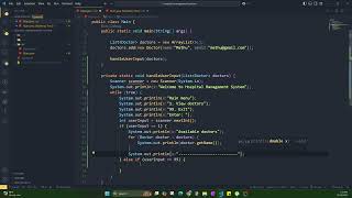 Java Hospital Management System  03 Handle User Input [upl. by Aicilehp856]