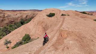 Moab Slickrock Mountain Biking Drone [upl. by Ruelu]