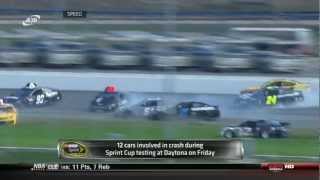 Nascar Sprint Cup 2013  Daytona 500 Pre Season thunder wreck crashes  HD [upl. by Airotahs]