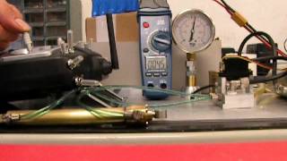 RC hydraulic open centre valve 22 bar first test [upl. by Llerrej]