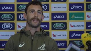 Wallabies Nic White amp James OConnor Interview  Bledisloe Press Conference  Rugby News  RugbyPass [upl. by Imim]