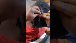 student practicing how to plait natural hair lines [upl. by Ahsocin]