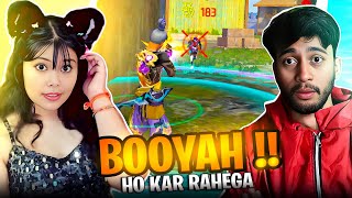 CUTE GIRL😍 PLAYING WITH VBADGE YOUTUBER 🤯 UNEXPECTED MATCH 😭 CRYING FOR BOOYAH😱 GARENA FREE FIRE [upl. by Adnohsek]