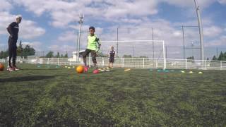 Coach Football Amazing youth Goalkeeper Training soccer [upl. by Misa573]