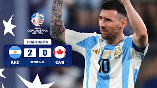 ARGENTINA 20 CANADÁ  HIGHLIGHTS  CONMEBOL COPA AMÉRICA USA 2024™ [upl. by Melita]