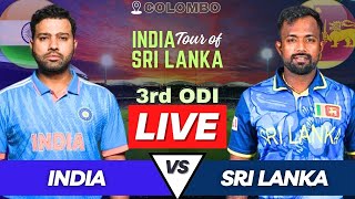 IND vs SL Live Match Today  India vs Sri Lanka 3rd ODI Live Commentary  IND vs SL Live ODI Match [upl. by Arretnahs]