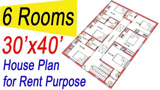 3040 House Plan For Rent Purpose  Rent House Design  1200 Sqft  Engineer Vishal [upl. by Joby3]