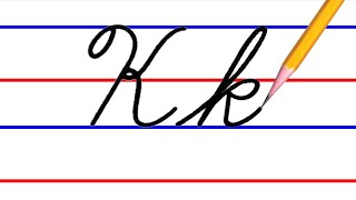 letter K cursive handwriting practice [upl. by Ojytteb]