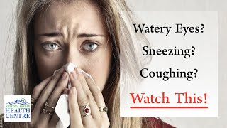 Watery Eyes Sneezing Coughing Itchy Throat Allergy SymptomsWatch this [upl. by Kcirddot]