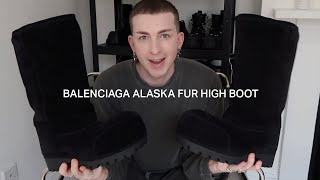 BALENCIAGA UGG BOOTS  Alaska Fur High Boot unboxing [upl. by Denie48]