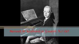 W A Mozart  KV 1 1e  Menuet for keyboard in G major [upl. by Yenattirb149]