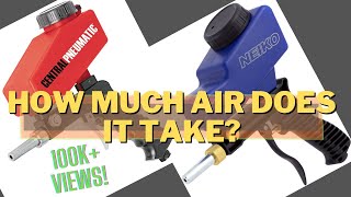 Review How effective is Amazon Neiko Sand Blaster Gun and a small air compressor vs large one [upl. by Pammie]