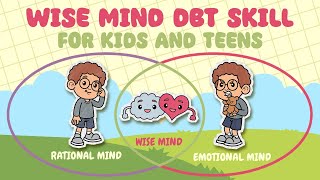 Wise Mind DBT Skill  Mindfulness Skills For ChildrenAdolescents  Emotional Mind Rational Mind [upl. by Brunell]