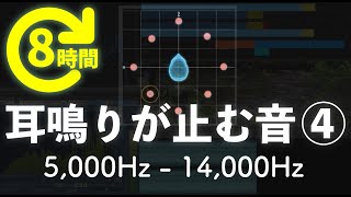 耳鳴打消し音×せせらぎ音4 ①③の混合 8時間版【耳鳴り治療音・音響療法】 [upl. by Naima557]