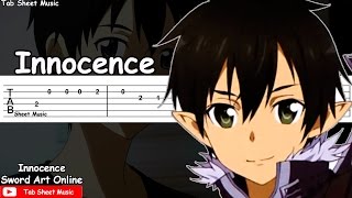 Sword Art Online OP 2  Innocence Guitar Tutorial [upl. by Yi]