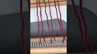 Warping a Rigid Heddle Loom by Individual Strands weaving rigidheddleloom [upl. by Malti]